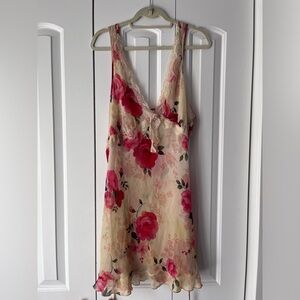 Floral sheer slip dress